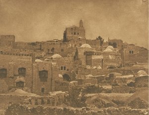एल-मेलौयेह की मस्जिद और यरूशलेम के पड़ोस का दृश्य, अगस्त 1850। द्वारा मैक्सिम डू कैंप