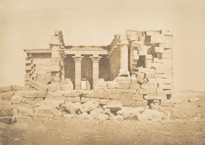 महारक्का आयरन-साइकैमिनोस मंदिर का दृश्य, 5 अप्रैल, 1850। द्वारा मैक्सिम डू कैंप