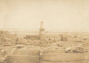 एडफू गांव का दृश्य, 1849-50। द्वारा मैक्सिम डू कैंप