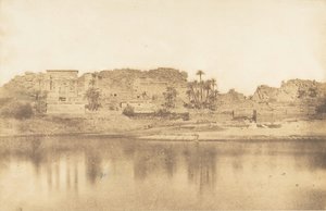 फिलै के द्वीप का सामान्य दृश्य, पूर्व से लिया गया, 1849-50। द्वारा मैक्सिम डू कैंप