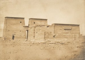 5 अप्रैल, 1850 को उत्तर से लिया गया दक्के पसेल्सिस के मंदिर का सामान्य दृश्य। द्वारा मैक्सिम डू कैंप