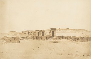 10 अप्रैल, 1850 को मंदिर और देबौडे पारेमबोले गांव का सामान्य दृश्य। द्वारा मैक्सिम डू कैंप
