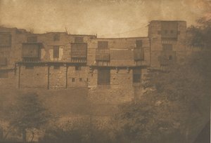 काहिरा में जार्डिन डू क्वार्टियर फ्रैंक से लिया गया दृश्य, दिसंबर 1849-जनवरी 1850। द्वारा मैक्सिम डू कैंप