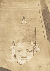 रे, अबू सिंबल, 1850 के मंदिर का पश्चिमीतम कोलोसस। द्वारा मैक्सिम डू कैंप