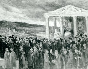 विला डे ब्रिलिएंट्स, 1917 में ऑगस्ट रोडिन का दफन द्वारा मैक्सिमिलिन लूस
