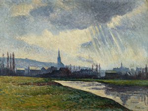 Couletlet, Charleroi, लैंडस्केप विद द रिवर; कुइलेट, चार्लारोई, लैंडस्केप बाय द रिवर, 1896