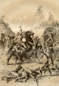 गोल्ड एस्कॉर्ट पर बुशरेंजर्स, ऑस्ट्रेलिया, 1879 द्वारा हमला किया गया द्वारा McFarlane और Erskine