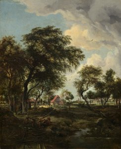 धूप में एक खेत, 1668। द्वारा मेइंडर्ट हॉबेमा