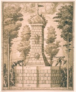 मुखौटों वाला फव्वारा द्वारा Melchior Lorck