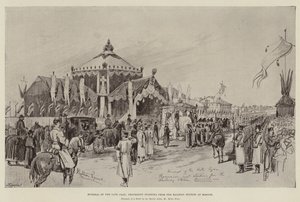 मास्को में रेलवे स्टेशन से शुरू होकर स्वर्गीय सीज़र का अंतिम संस्कार द्वारा मेल्टन प्रायर