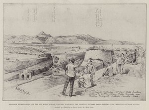 Seaforth हाइलैंडर्स और 23 वीं रॉयल वेल्श Fusiliers बाजी-बाज़ुक्स और ईसाइयों के बीच लड़ाई से बाहर देख रहे हैं द्वारा मेल्टन प्रायर