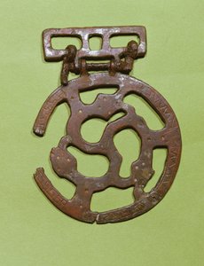 बेल्ट सजावट सेंट-डेनिस, फ्रांस (धातु) में पाया द्वारा Merovingian