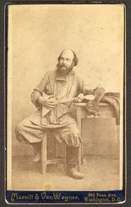 1886 और 1895 के बीच बालिका के साथ अज्ञात व्यक्ति का चित्र। द्वारा मेरिट और वैन वैगनर