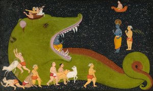 अगसुरा पर कृष्ण की विजय द्वारा मेवाड़ स्कूल