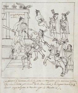 मिस्री हंटर 242 f.256r इंजील बैटल, हिस्टोरिया डे टलैक्सकाला से डिएगो मुनोज़ केमारगो द्वारा मैक्सिकन स्कूल