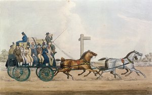 जे। हैरिस द्वारा उत्कीर्ण एक स्टेज के अंत में आगमन, 1856