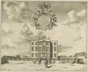 एल्महर्स्ट हॉल: कॉपर-प्लेट उत्कीर्णन, एनडी [1653-1686] द्वारा माइकल बर्गर