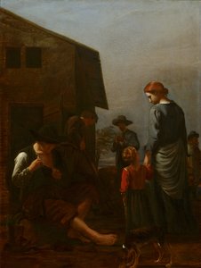 आदमी के साथ किसान परिवार, खुद से पिस्सू हटा रहा है, 1656-60 द्वारा माइकल स्वेटर्स