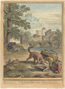 लेन एट ले चिएन द डोंकी एंड द डॉग, 1756 प्रकाशित।