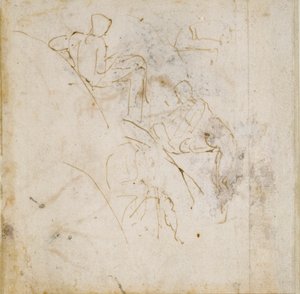 फोर फिगर स्टडीज, c1490-1560 द्वारा माइकल एंजेलो बुओनारोती