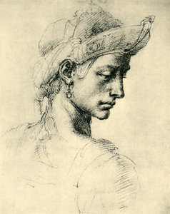 आइडियल हेड, 1520-1525, 1943। द्वारा माइकल एंजेलो बुओनारोती