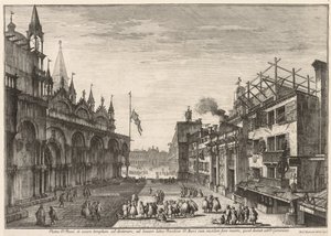 वेनिस का दृश्य: पियाजेट्टा एस। बेसो, 1741। द्वारा मिशेल मारिच्ची
