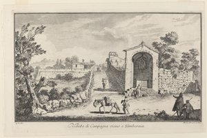 गैम्बेरिया में विसिनो ग्रामीण इलाके का दृश्य द्वारा Giuseppe Zocchi . के बाद मिशेल मारिएस्ची