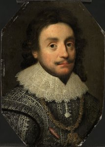 फ्रेडरिक वी (1596-1632) का पोर्ट्रेट, c.1621 (पैनल पर तेल) द्वारा मिकिएल जांज़। वैन (बाद) मिरेवल्ड
