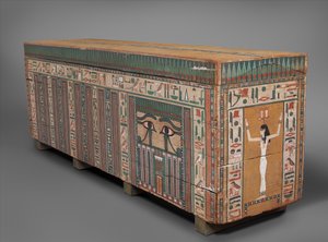 नख्तखुन्नम का ताबूत, c.1802–1640 ईसा पूर्व (लकड़ी, पेंट)