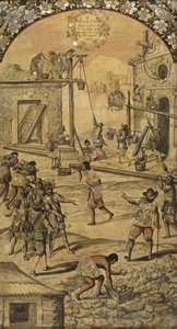 हर्नान कोर्टेस पार गोंजालेज, मिगुएल और जुआन द्वारा मेक्सिको की विजय (17 वीं शताब्दी का सक्रिय अंत)। लकड़ी पर तेल
