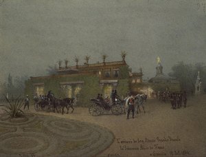 10 अक्टूबर 1894, 1895 को लिसाडिया में एलिस की राजकुमारी एलिस का आगमन द्वारा Zichy द्वारा Mihaly