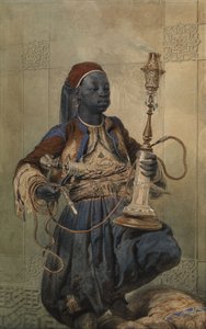 न्युबियन विथ ए वाटरपाइप, 1862