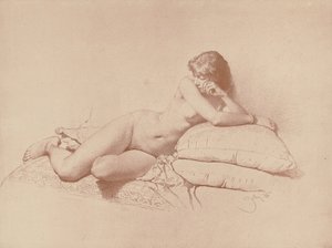 1885 की रिक्लाइनिंग फीमेल न्यूड का अध्ययन द्वारा Mihaly von Zichy