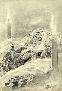 ताबूत में तमंचा। 1890-1891 की मिखाइल लेर्मोंटोव की कविता द डिमॉन का चित्रण द्वारा मिखाइल अलेक्जेंड्रोविच व्रुबेल