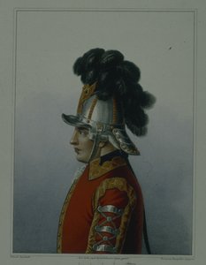 1764-1796, 1840 के दशक में लाइफ गार्ड्स कैवलरी रेजिमेंट का हेलमेट द्वारा मिखाइल इवानोविच तेरेबेनेव