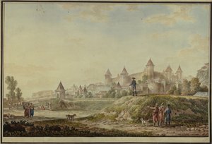 1790 के बेंडर के किले का दृश्य