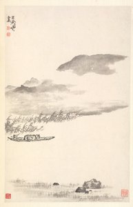 रिवर लैंडस्केप, 1788। द्वारा मिन झेन
