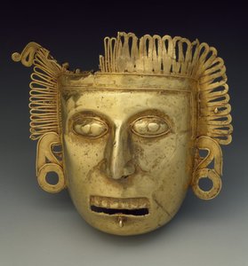 पेक्टोरल मास्कसेट, लेट पोस्टक्लासिक अवधि, c.1350-1521 (सोना) द्वारा मिक्सटेक मिक्सटेक