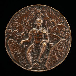 मंगल ट्राफियों से घिरा हुआ, 15वीं सदी के अंत में - 16वीं सदी की शुरुआत में। द्वारा Moderno