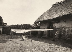 फासीवादी युग में 'बिल्डिंग ए एम्पायर': बुनाई की तैयारी, 09/05/1936 (बी/डब्ल्यू फोटो) द्वारा मोडेस्टिनो बाल्डिनेटी