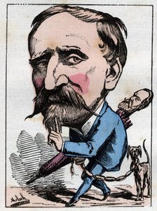 1882 (1849-1909) के बी मोलोच द्वारा कार्टून, टचआउट द्वारा "ले ट्रॉम्बिनोस्कोप" में "ले ट्रॉम्बिनोस्कोप" में सैन्य और राजनेता हेनरी डी'ऑरलियन्स, ड्यूक ऑफ औमले का पोर्ट्रेट निजि संग्रह। द्वारा रथ