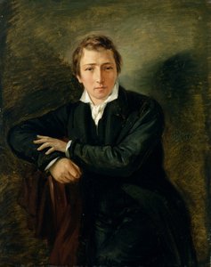 हेनरिक हेन की पोर्ट्रेट (1797-1856) 1831 (कैनवास पर कागज पर तेल)