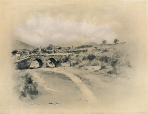 एक मैक्सिकन गांव, 1903 द्वारा मोर्टिमर लुडिंगटन मेनपेस