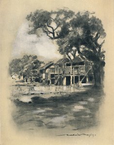 एक अप-कंट्री विलेज, 1903 द्वारा मोर्टिमर लुडिंगटन मेनपेस
