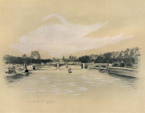 पेरिस में सीन, 1903 द्वारा मोर्टिमर लुडिंगटन मेनपेस