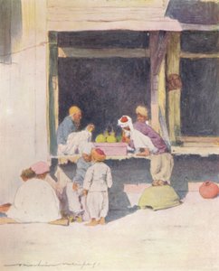 पेशावर में एक बाज़ार, 1905 द्वारा मोर्टिमर लुडिंगटन मेनप्स