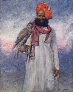 राजगढ़ का एक हॉक्समैन (रंगीन लिथो) द्वारा मोर्टिमर लुडिंगटन मेनप्स
