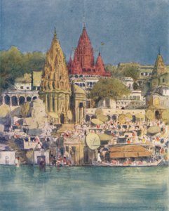 बनारस में एक नदी महोत्सव, 1905 द्वारा मोर्टिमर लुडिंगटन मेनप्स