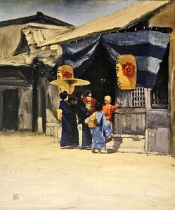 एक नवजात शिशु की अपने संरक्षक मंदिर की पहली यात्रा द्वारा मोर्टिमर लुडिंगटन मेनप्स