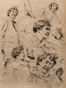 जेम्स मैकनील व्हिस्लर का अध्ययन, c1886। 1903 द्वारा मोर्टिमर लुडिंगटन मेनप्स